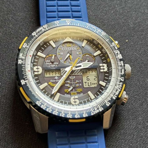 Citizen Promaster Skyhawk AT Eco-Drive RadioControlled Chronograph like new, blue