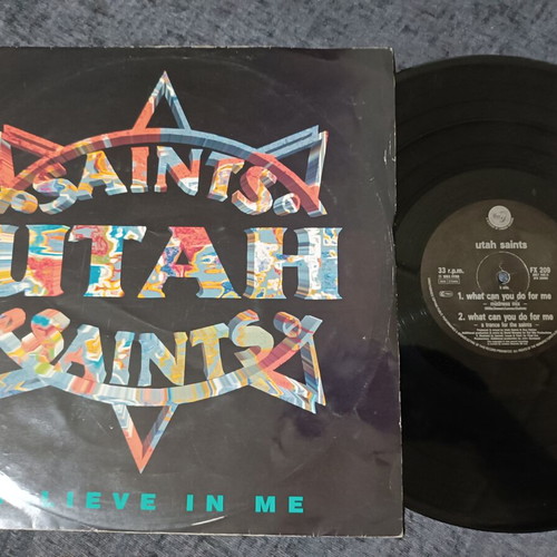 Utah Saints Believe In Me 12" maxi single like new, electronic