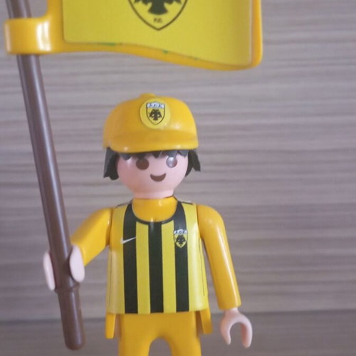 Playmobil AEK fan figure with team flag, like new