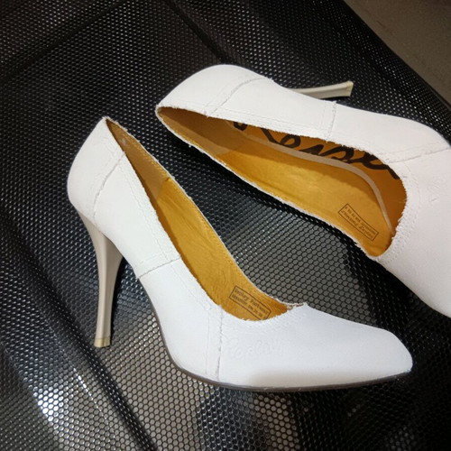 Replay white denim pumps like new, size 38
