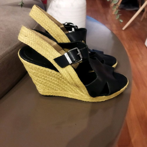 Diesel sandals like new, black and yellow, size 39, 11 cm heel