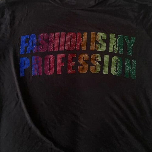 SugarFree Black Rainbow Graphic T-Shirt, size S