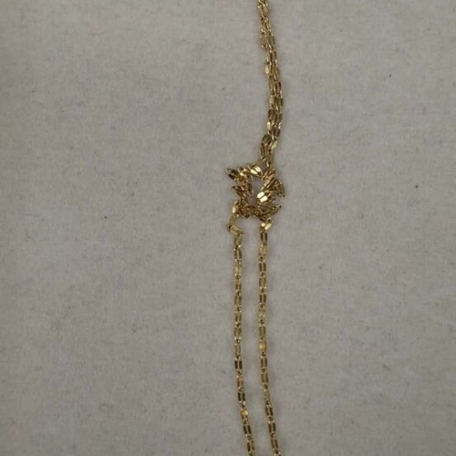 Gold necklace with butterfly and multicolor rhinestones like new
