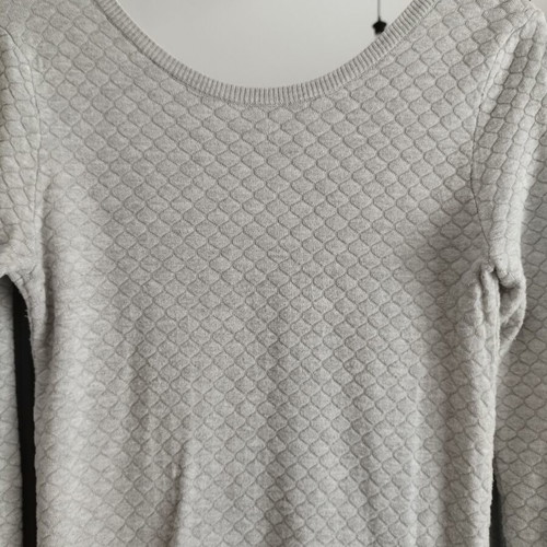 Bodycon dress gray with half back, like new
