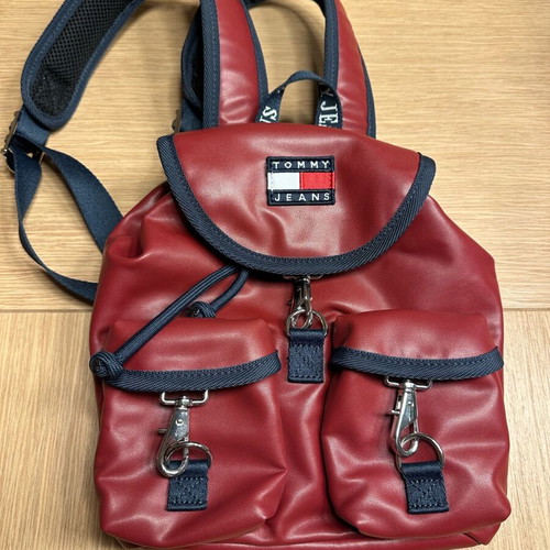 Tommy Jeans Heritage Flap Backpack burgundy like new