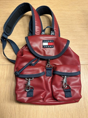 Tommy Jeans Heritage Flap Backpack burgundy like new