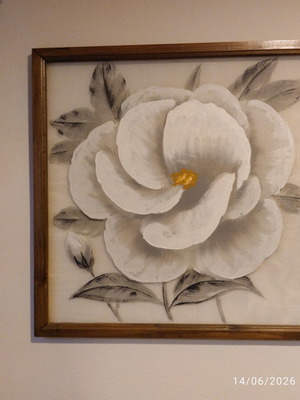 Wooden frame 80x80 cm painted brown, like new