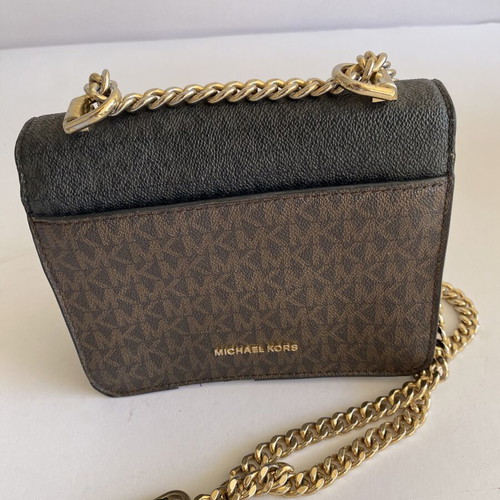 Michael Kors shoulder bag used, brown and black monogram