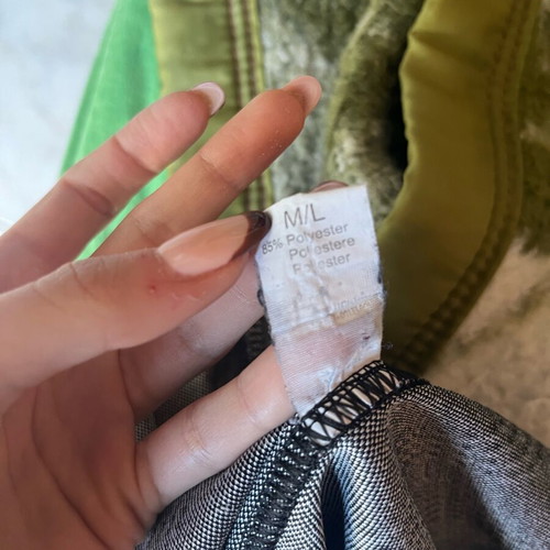 Checked women's pants used, size M/L, grey and white
