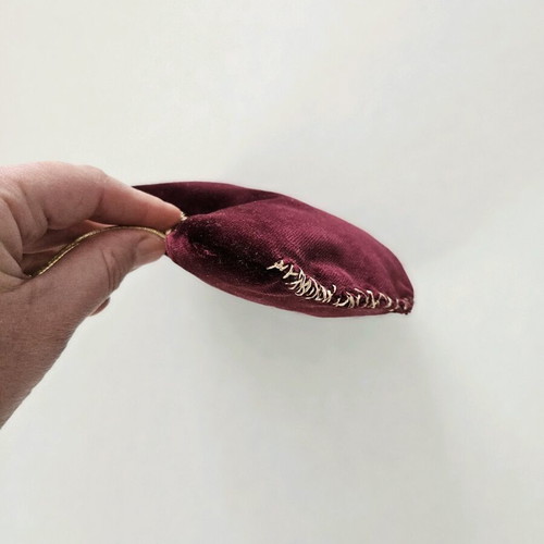 Handmade velvet heart and pouch set new