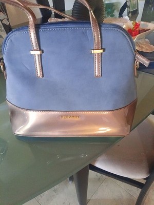 Women's handbag blue and gold new