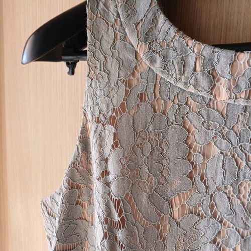 Dress like new, American size 12, gray and beige