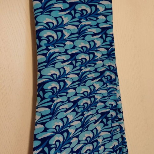 Dress with straps like new, blue and white, asymmetric hem