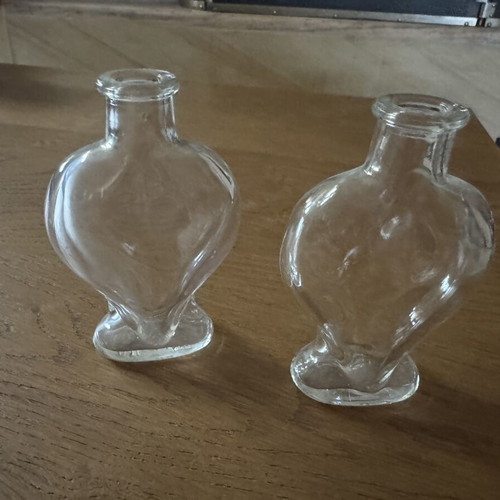 Heart-shaped glass jars, set of 8