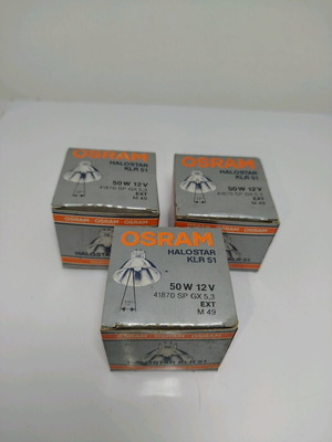 Osram Halostar halogen bulbs 12V 50W 12° pack of 3 new