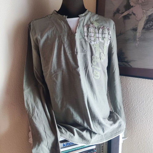 New Look men's long-sleeve shirt used, size XL, khaki green