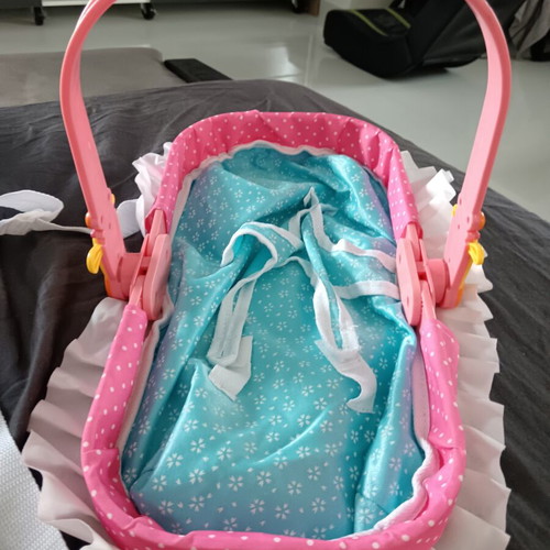 Baby Doll with Carrying Cradle like new