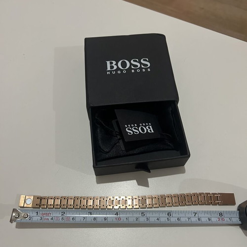 Hugo Boss men's bracelet rose gold plated stainless steel