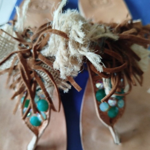 Leather sandals size 38 like new