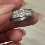 Jools silver 925 ring used, solid with zircon, size 55