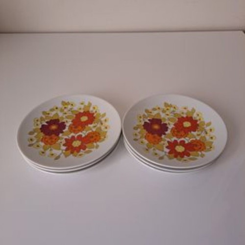 Scherzer Bavaria set of 6 porcelain serving plates Ø19.8cm