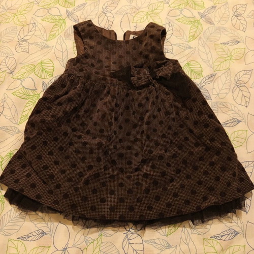 Baby cotton dress brown 6-12 months -  10,00 - Vendora.cy