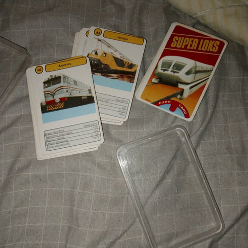 Retro card games used with memories from 70s, 80s, 90s
