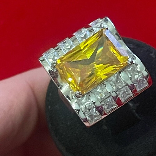 Silver 925 ring with citrine used, size 53