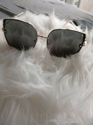 Sunglasses new, black with gold
