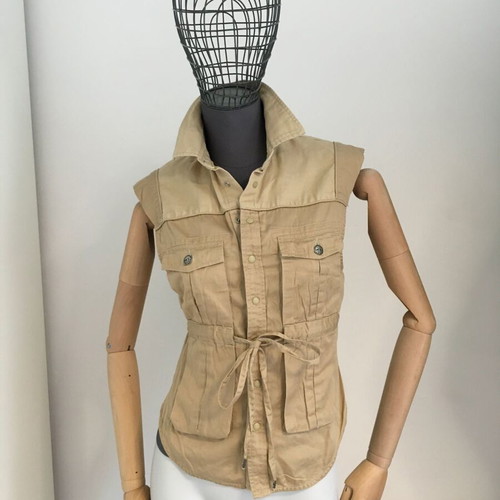 Diesel Women Cotton/Linen Vest XS like new, brown