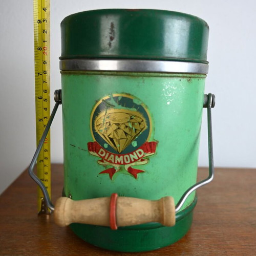 Vintage Diamond Tiffin Carrier used with Wooden Handle