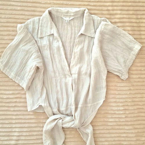 H&M Short Sleeve Shirt like new, beige, size L