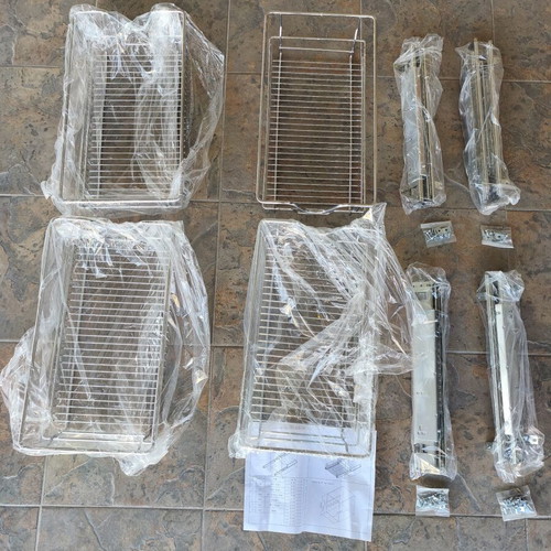 Stainless steel kitchen cabinet baskets new with heavy-duty sliding mechanism