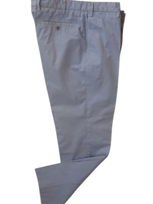 Caruso Slim Fit Cotton Pants New, Size M, Blue