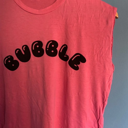 Bubble cotton T shirt medium used, pink sleeveless
