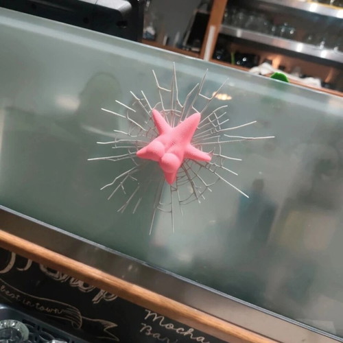 Patrick Star broken glass sticker like new