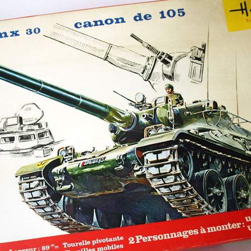 Vintage Heller Amx 30 Canon de 105 French Army Tank 1:35 Model Kit new