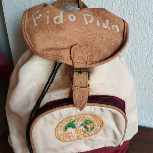 Fido Dido vintage 1985 bag used with coaster gift