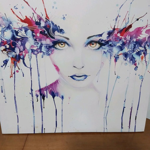 Modern canvas 60×60 cm like new, premium art print portrait