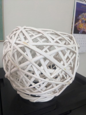Wicker decorative holder for candle or other, new, 18cm height