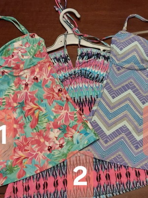 Marks & Spencer tankini tops like new, set of 3, UK 8