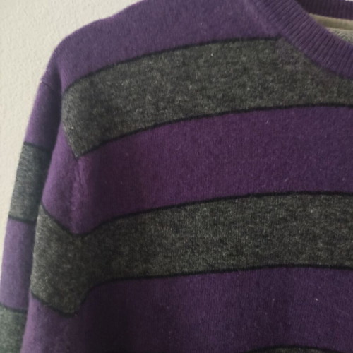 Daniel Hechter jumper 100% lambswool like new, size L, grey-purple