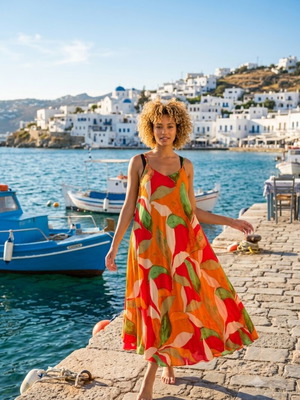 Φλοράλ φόρεμα one size, βισκοζη, πολύχρωμο από Rima Beachwear