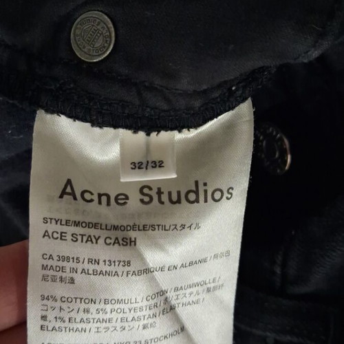 Acne Studios Ace Stay Cash jeans used, super slim fit, black