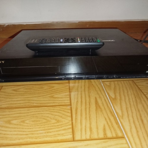Sony 3D Blu-ray home cinema system with speakers and remote