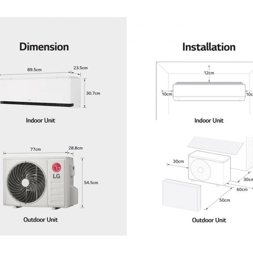 LG Planet Inverter Air Conditioner 12000 BTU A+++ A++ with Ionizer and WiFi