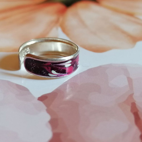 Silver 925 Painted Purple Ankle Ring new