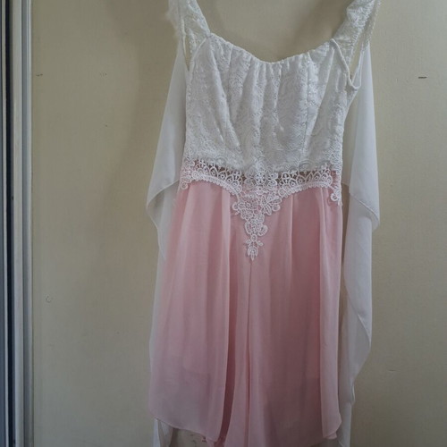 Romantic Romper Made in Italy with Lace, Size M, Like New