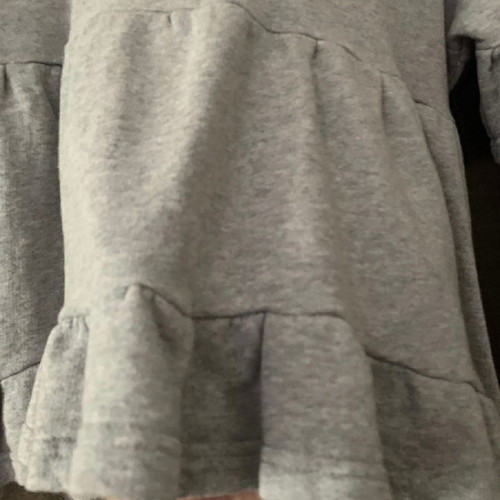 Dimopoulou Closet Asymmetric Ruffle Blouse new, gray Medium