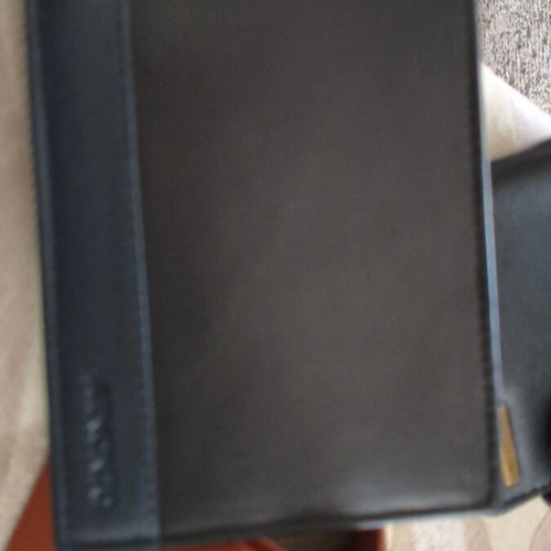 Leather wallet set new, black and brown, 2 pieces
